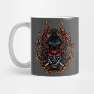 Oni Fire Devil Head Mug